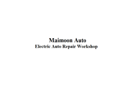 Maimoon Auto Electric Auto Repair Workshop